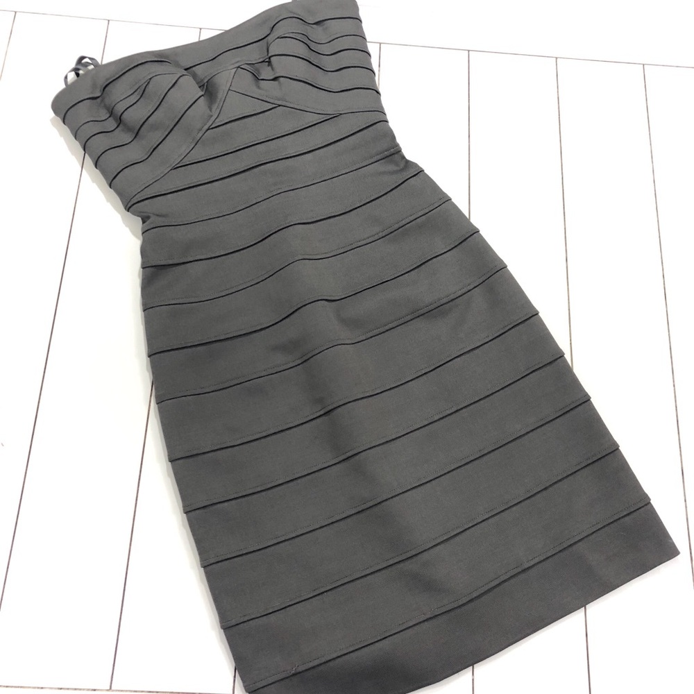 BCBG MaxAzria Aylona Bandage dress in slate gray